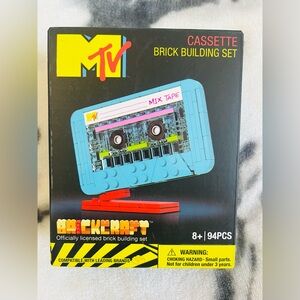 Brickcraft MTV Retro Builds Cassette Tape Brick Building Set - NIB/Never Opened